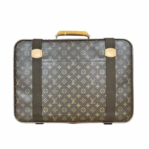 Louis Vuitton Monogram 21" Canvas Satellite 53 Soft Suitcase Leather LV Travel - Picture 3 of 16